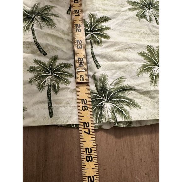 VINTAGE Ky's Men Button Up Shirt Large Palm Trees Hawaiian Short Sleeve Collar - Picture 6 of 6